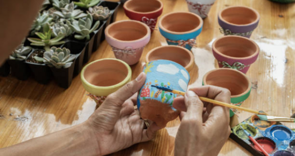 Image for event: Maker Crafts: Plant Pot Painting